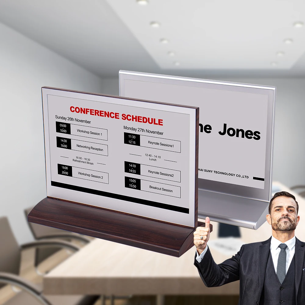 Electronic Conference Meeting Table Name Card E-Ink Epaper Electronic Name Tags  For Office