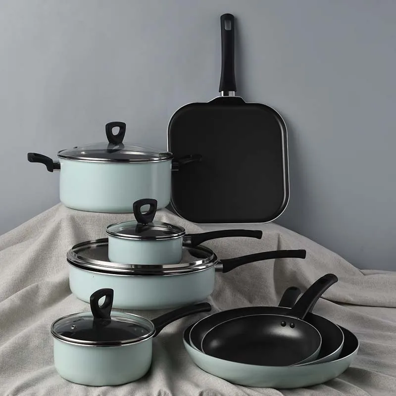 Household Kitchen Diecast Aluminum Non Stick Pan Set Cookware Sets Cooking