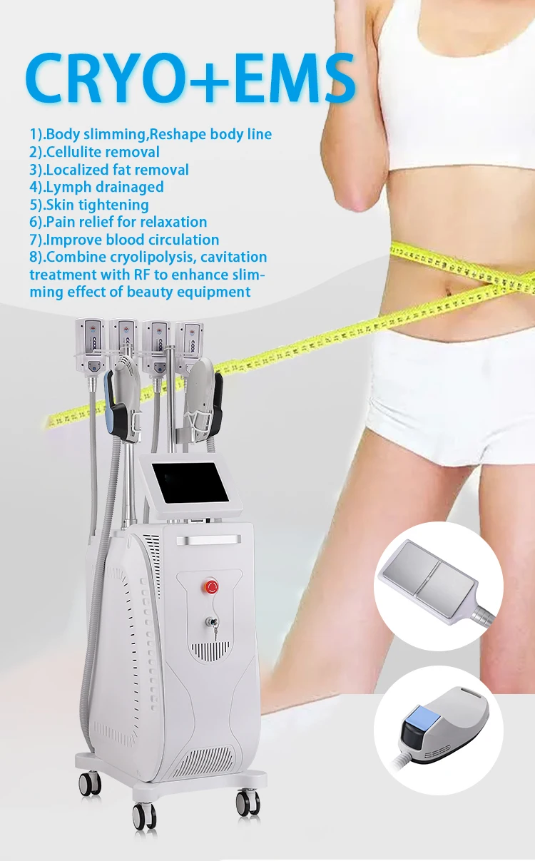 Ems Cryolipolysis 2 In 1 Body Reshape Slimming Machine Cryo Slim Cryolipolysis Ems Fat Freezing Weight Loss Cryotherapy Machine
