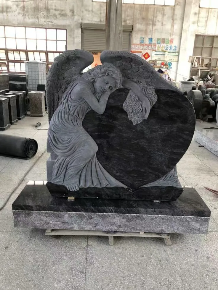 UNION STONE Angel Customized European Granite Monument Black Granite Tombstone