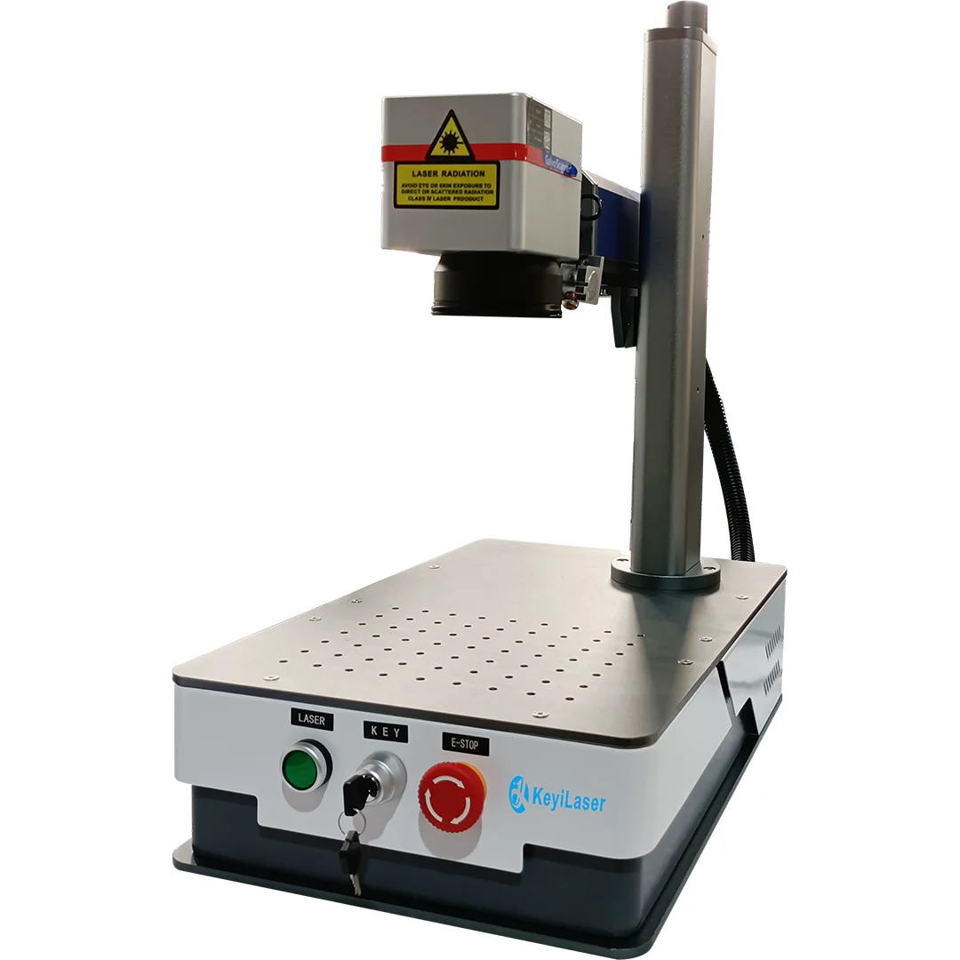 KEYILASER интегрированный настольный мини-портативный 20 Вт для ювелирных изделий металлическая волоконно-лазерная маркировочная гравировальная печатная машина