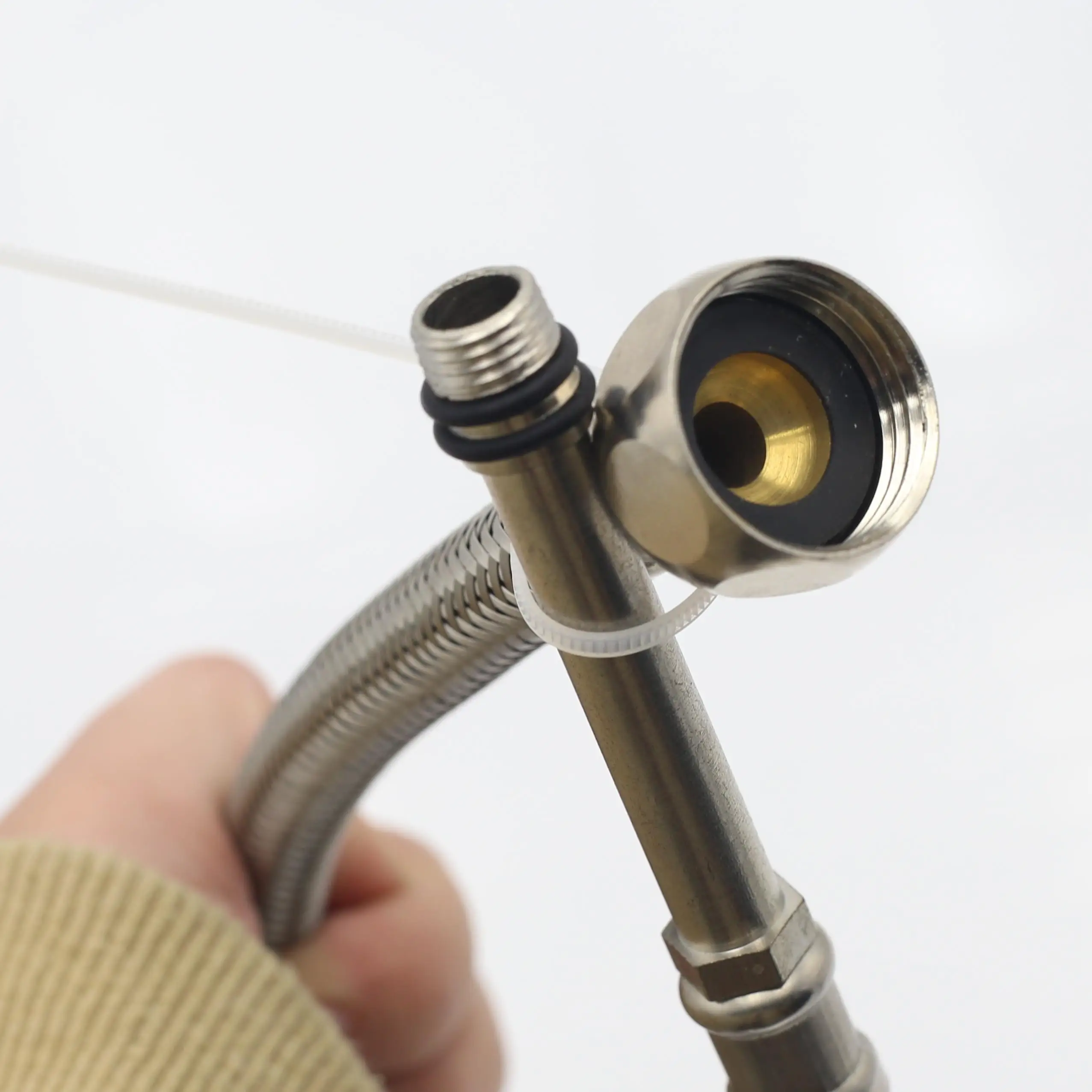 Factory direct selling F1/2*M10 long connector Braided hose metal flexible hose