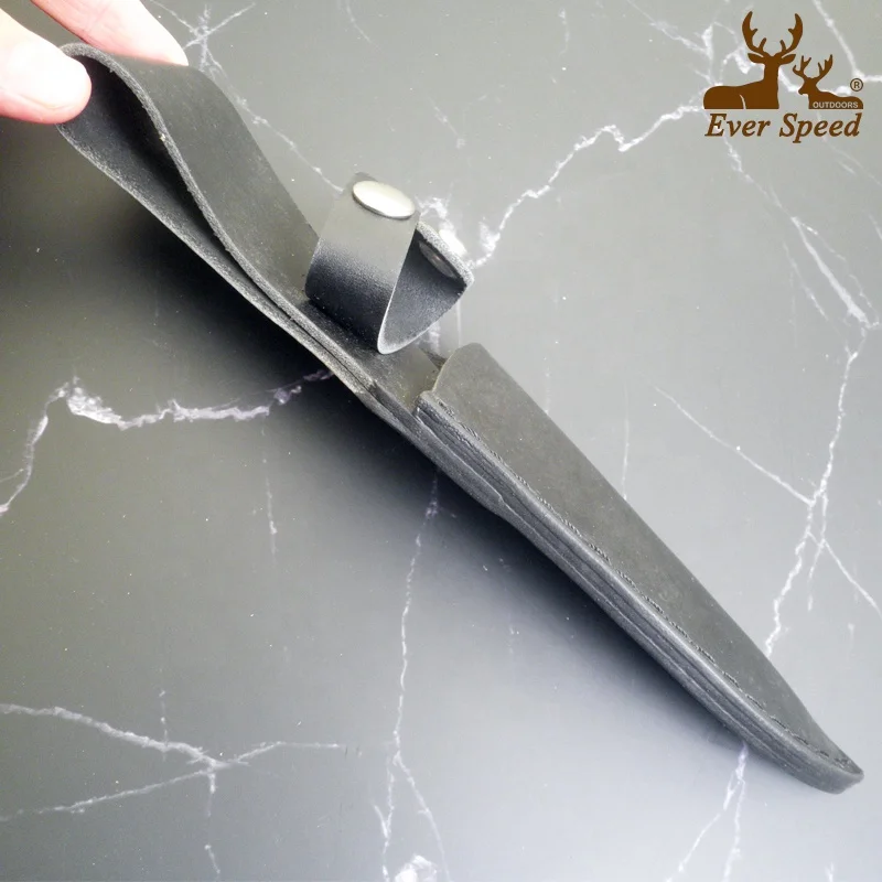 2022 Fashion design genuine leather sheath hunting knife