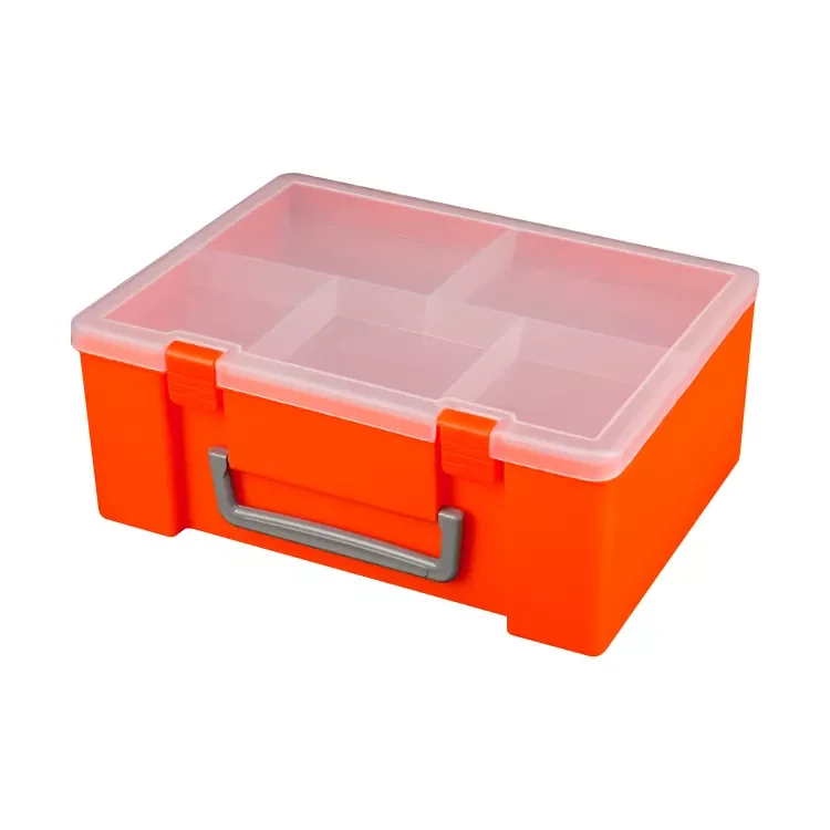 Transparent Plastic PP Empty Boxes Lattice Jewelry Parts DIY Toy Storage Boxes