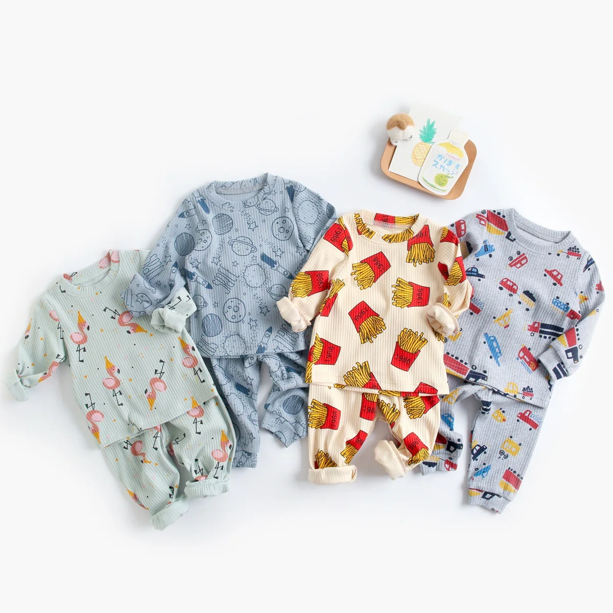 
New Boutique High Quality Cartoon Kids Pajamas Set Children Sleepwear 