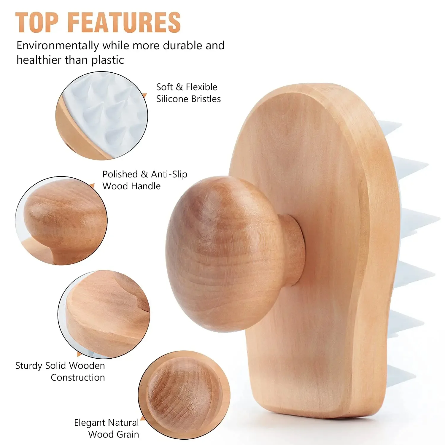 Custom Scalp Massage Brush Shampoo Hair Scrub Dandruff Removal And Hair Growth Silicone Scalp Massager