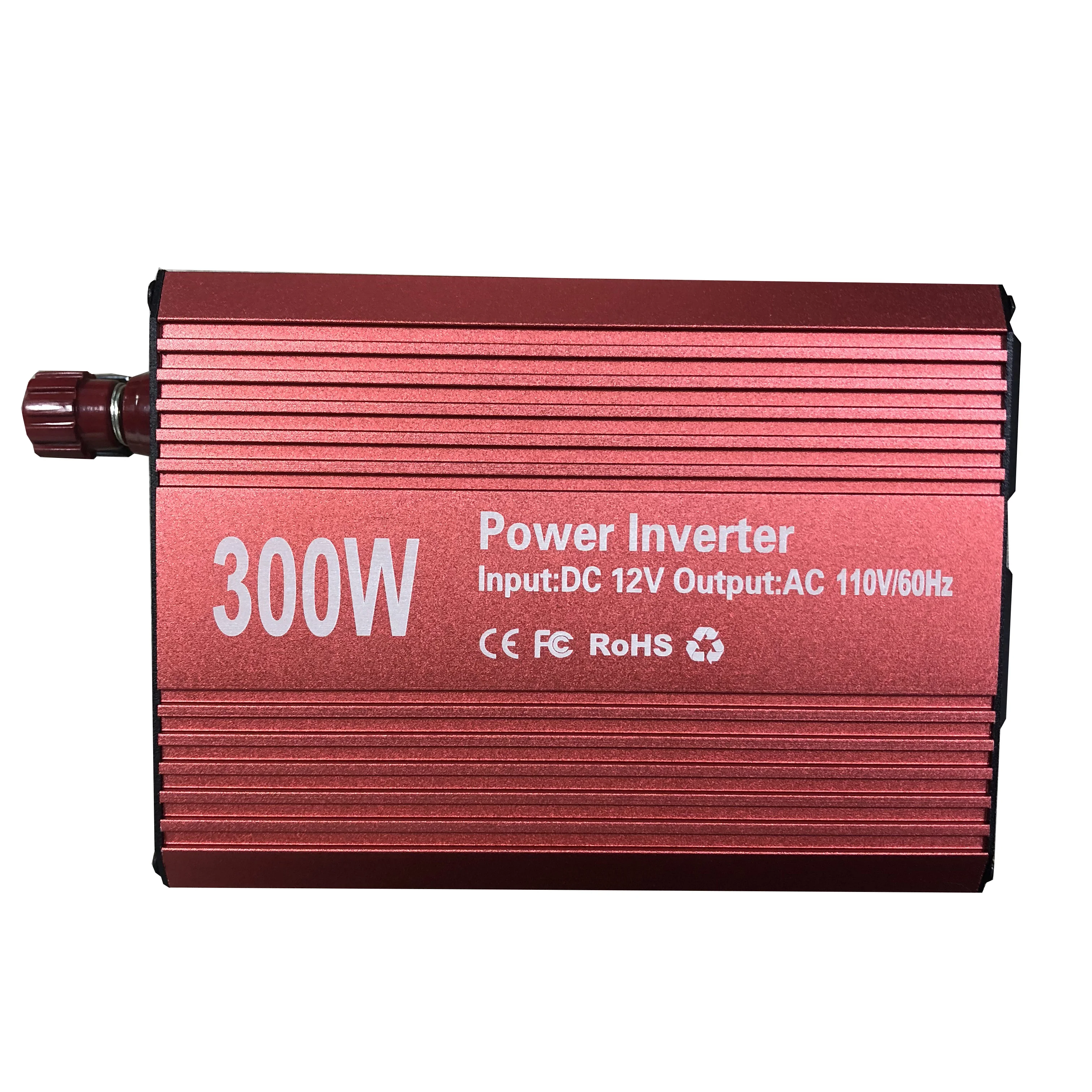 300W 12V-220V/110VCar Power Charger Inverter with Dual USB Port Battery Alligator Clips