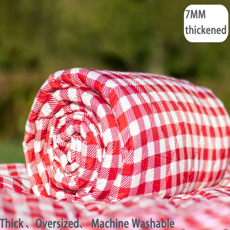 Washable Roll up Picnic Blanket Custom Mat with Leather Strap Handle Canvas Foldable Padded Large Beach Mat Rug Camping Mat
