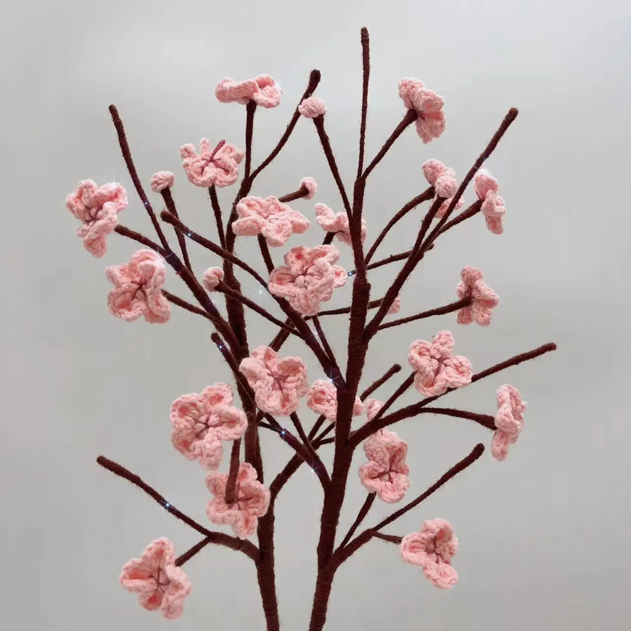 crochet flower decorative crochet flowers handmade pretty hand-knitted crochet ornament plum blossom