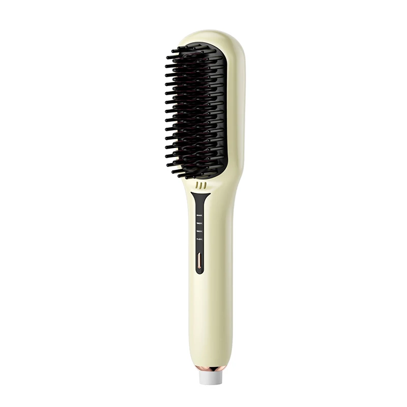 New Portable Fashionable Rechargeable Hair Straightener Comb Comb with Plastic Handle for Home Use