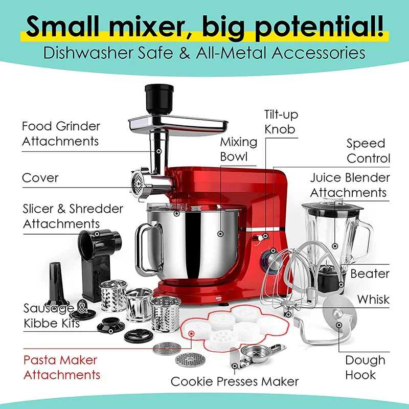 home appliances kitchen home 5 in1 multifunctional stand mixer with blender and meat grinder parts food mixers