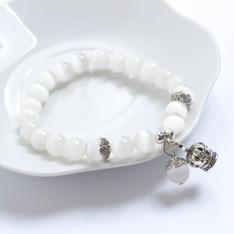 3 New style Boho Charm Women Bracelet Natural Opal Bracelet Crown Pendant Natural Crystal Bracelet Jewelry for Woman Famale Gift