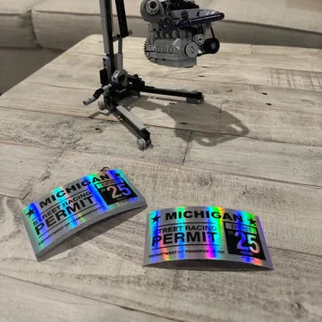 Factory wholesale Spot delivery customized tik tok Street Racing Permit Sticker Car