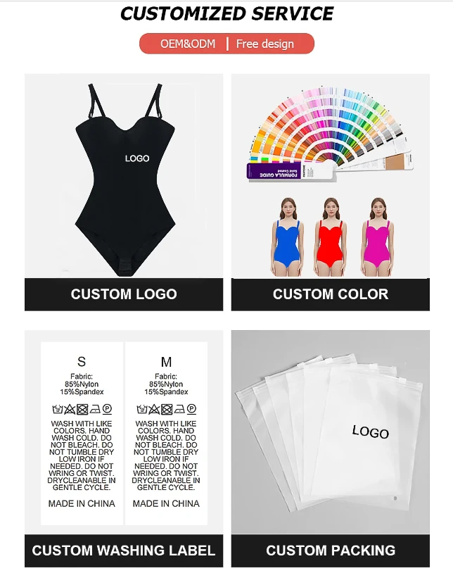 Hygieia Hot Sculpting Bodysuit seamless tummy control Plus Size Shaper with push up bust lift body shapewear with build-in bra