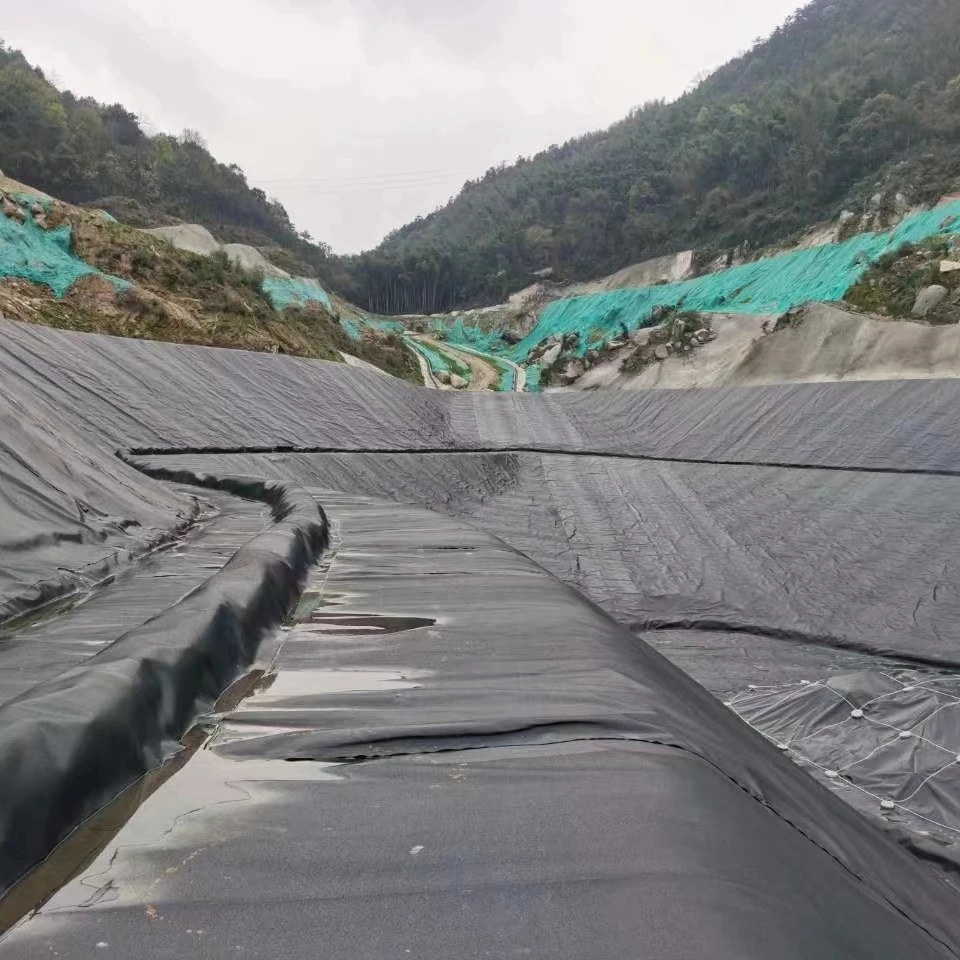 0.4 mm 0.6 mm Virgin Material Black Blue Color Geomembrane for Fishing and Garden Farming Pond Liners