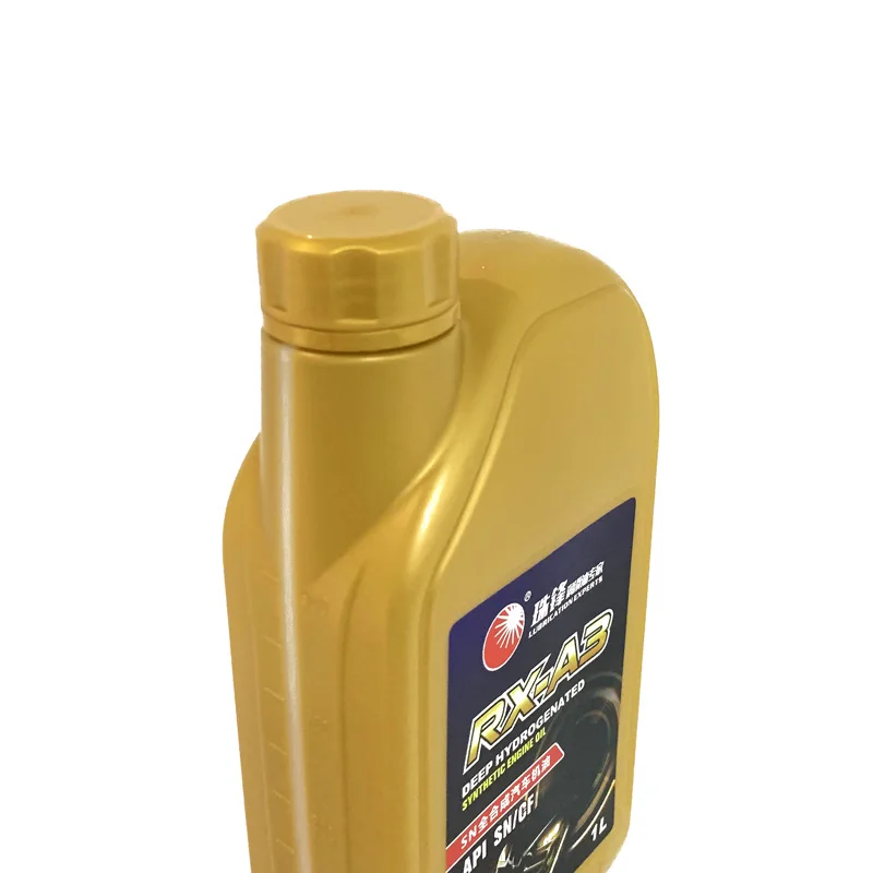 Hot Sale Golden Empty fuel additive bottles HDPE 1Liter Gasoline Motor Oil Bottle Engine Oil Bottle