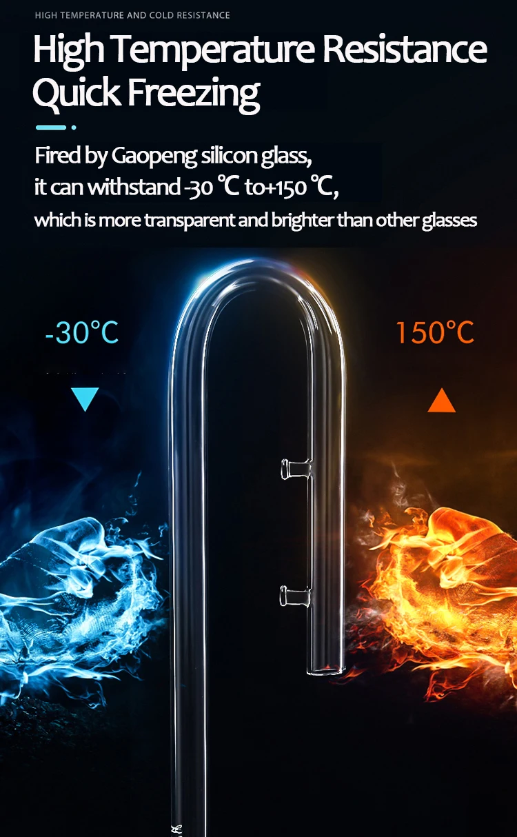 Aquarium Water Skimmer Inflow And Outflow Lily Pipe Kit 2 Pack Clear Glass Fountain Inflow Pipes Aquarium Fil