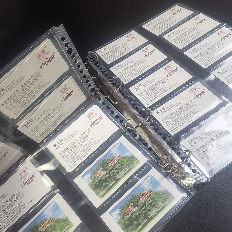 PP transparent 30 Hole 10 grid card folder page game card album Ring Binder 10 Pocket Cards Sleeves