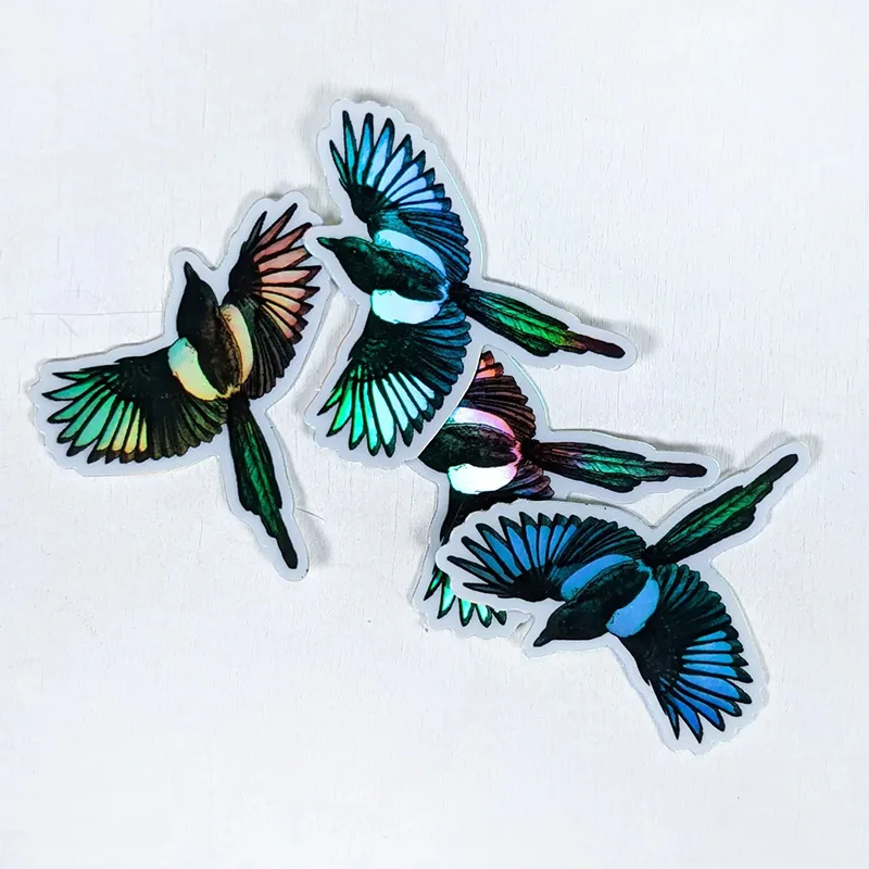 Custom Laser Cut Holographic Hologram Sticker Sheet Self-adhesive Heat Resistant Label Stickers