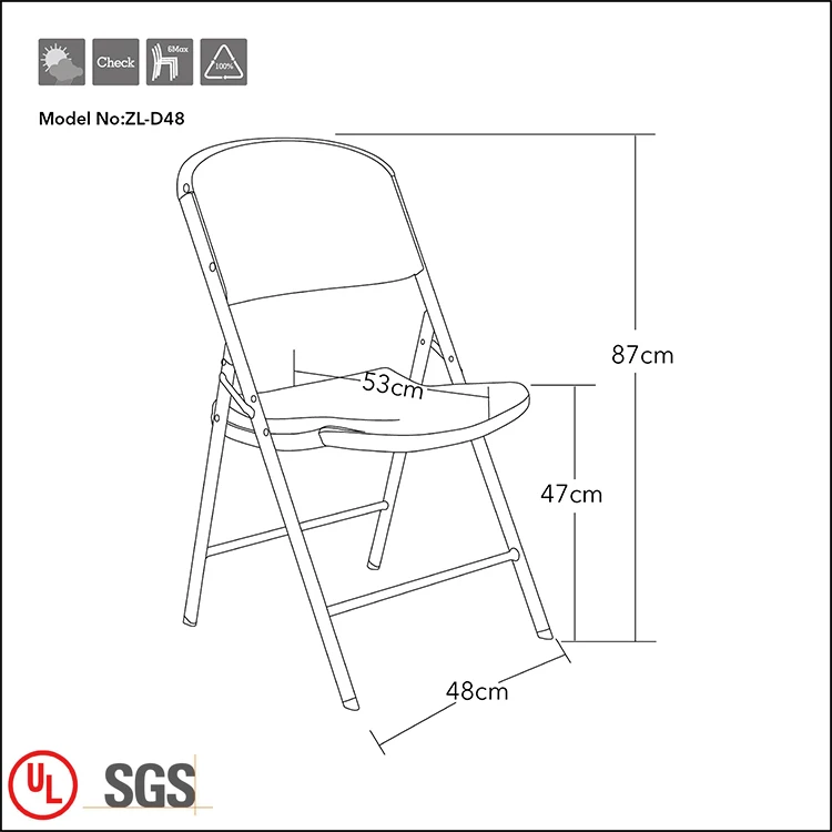 Factory direct portable folding chair wholesale white plastic folding chairs for dining
