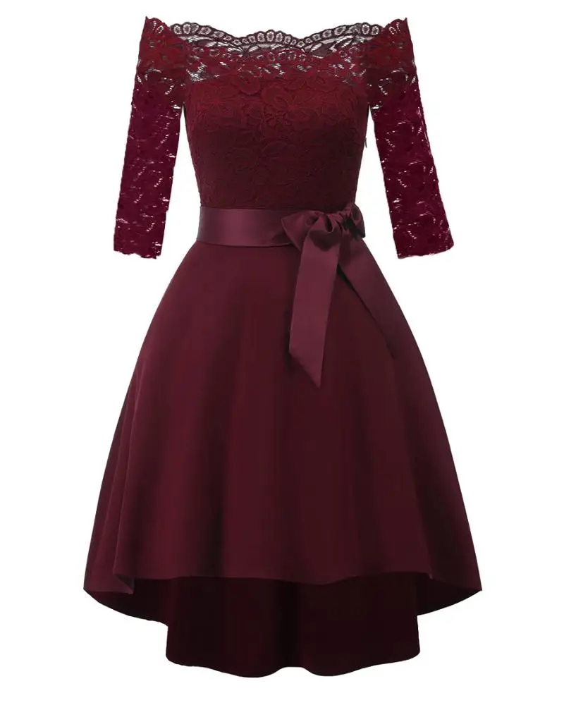 Off shoulder Elegant Strapless Casual Dress Floral 5 Colors Grace Loves Lace