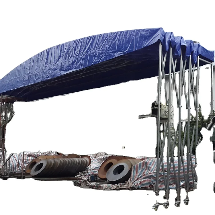 2021 Hot Sale Waterproof Retractable Folding Carport Metal Frame Car Garage Shelter With Wheels