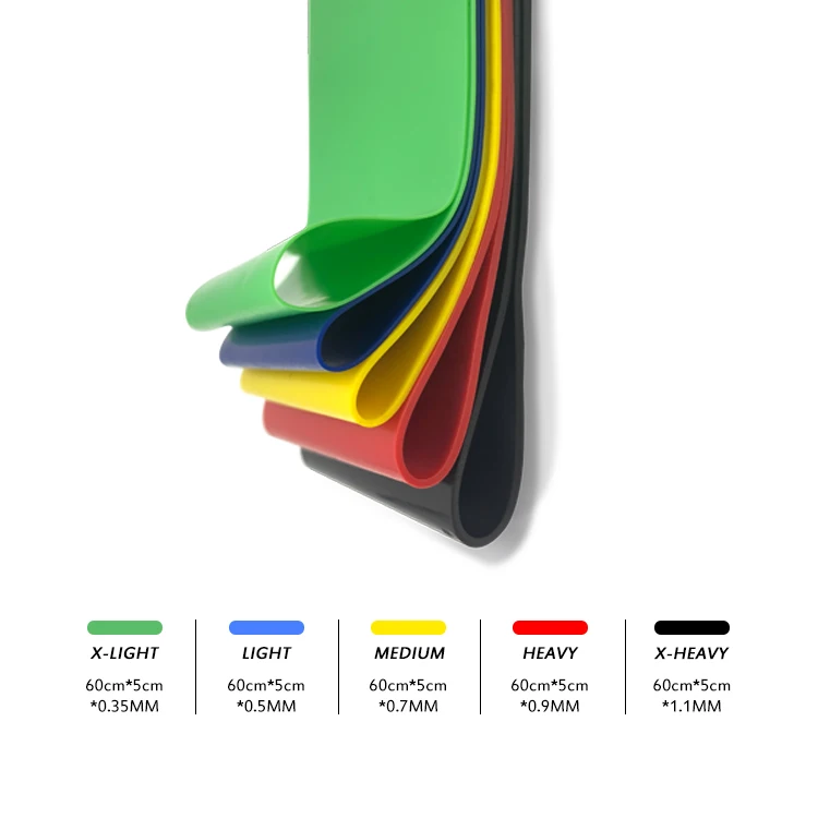 TPE 5 Pcs Exercise Custom Logo Yoga Booty Hip Fitness Bands Resistance Loop