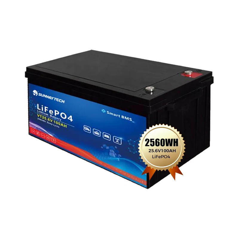 Sunway Hot sell 24V 100ah LifePO4 battery 2560wh backup battery power station home li-ion battery pack