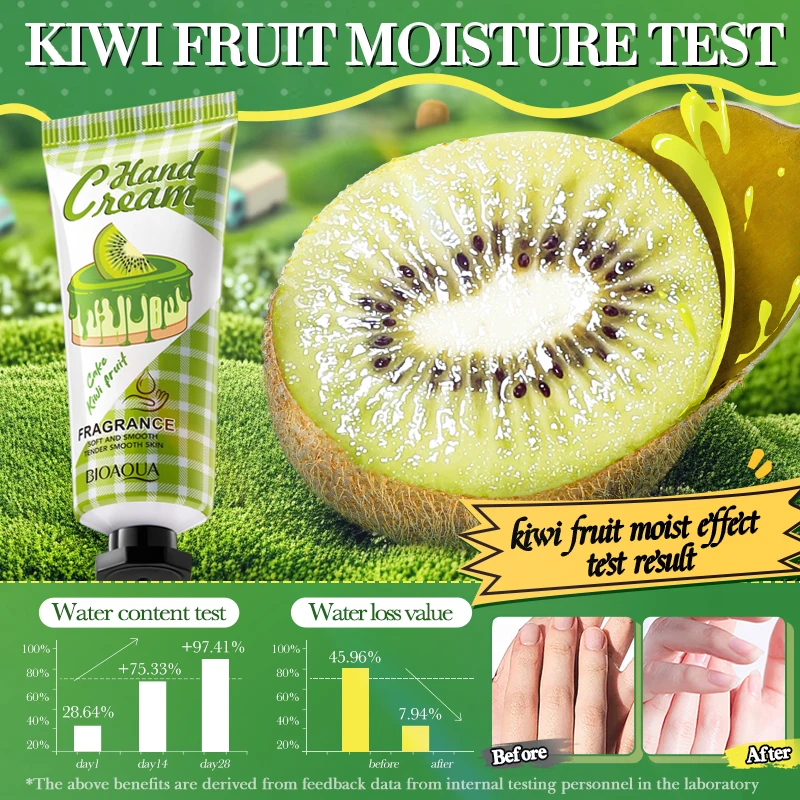 BIOAQUA Organic Fruits Strawberry Blueberry Cherry Orange Nourishing Anti-Wrinkle Smooth Skin Whitening Lotion Mini Hand Cream