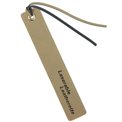 Laser Pu Leather BookmarK Custom Logo Bookmark Pu Leather Tags Printing And Bookmarks