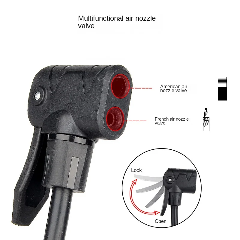 Multi-Purpose Air Nozzle Manual High Pressure Inflator Pump Mountain Highway Vehicle Bicycle Floor Type High Pressure Pump