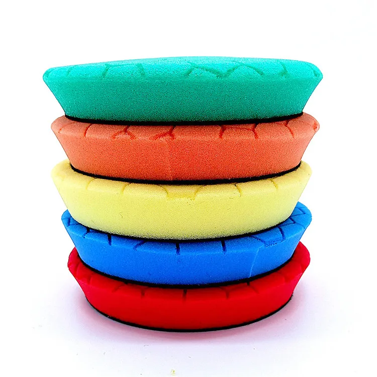 car polishing pad 6 Inch DA Foam Buffing Pad Bevel edge fit for 5inch backer plate sponge polishing pad