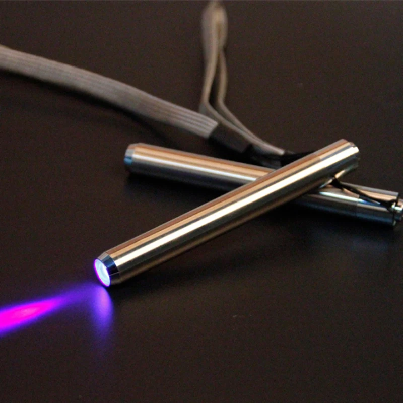 multi-function Portable stainless steel 395nm uv flashlight 365nm