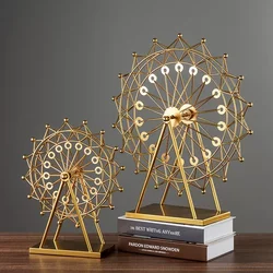 Home accessories handicraft metal statue display Christmas metal decorations home decorations Ferris wheel