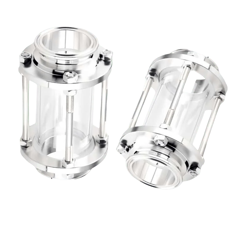 High-End Technology Manufacturing Sanitary 304 Stainless Steel In-Line Triple-Clamped Tube-Type Straight Sight Glass