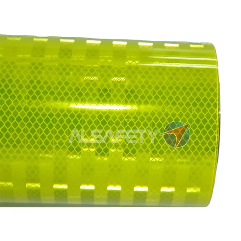 Save 50% certificated AHP1000-high intensity prismatic reflective sheet-fluorescent yellow-green reflective film roll