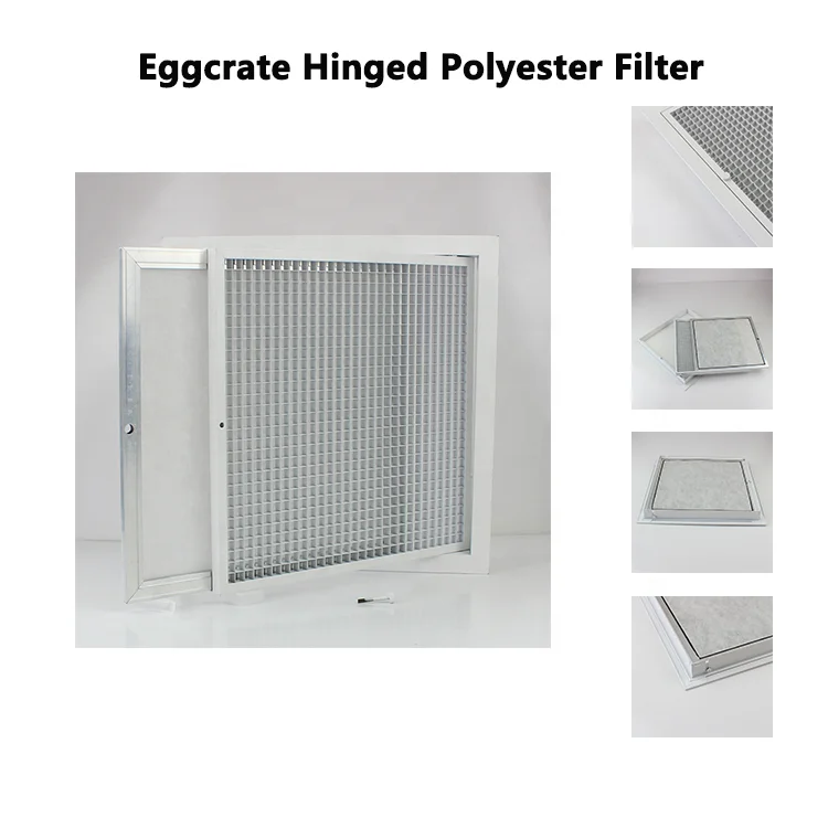 Hvac Aluminum Eggcrate Exhaust Ceiling Return Air Grille with Removable Hinged Filter