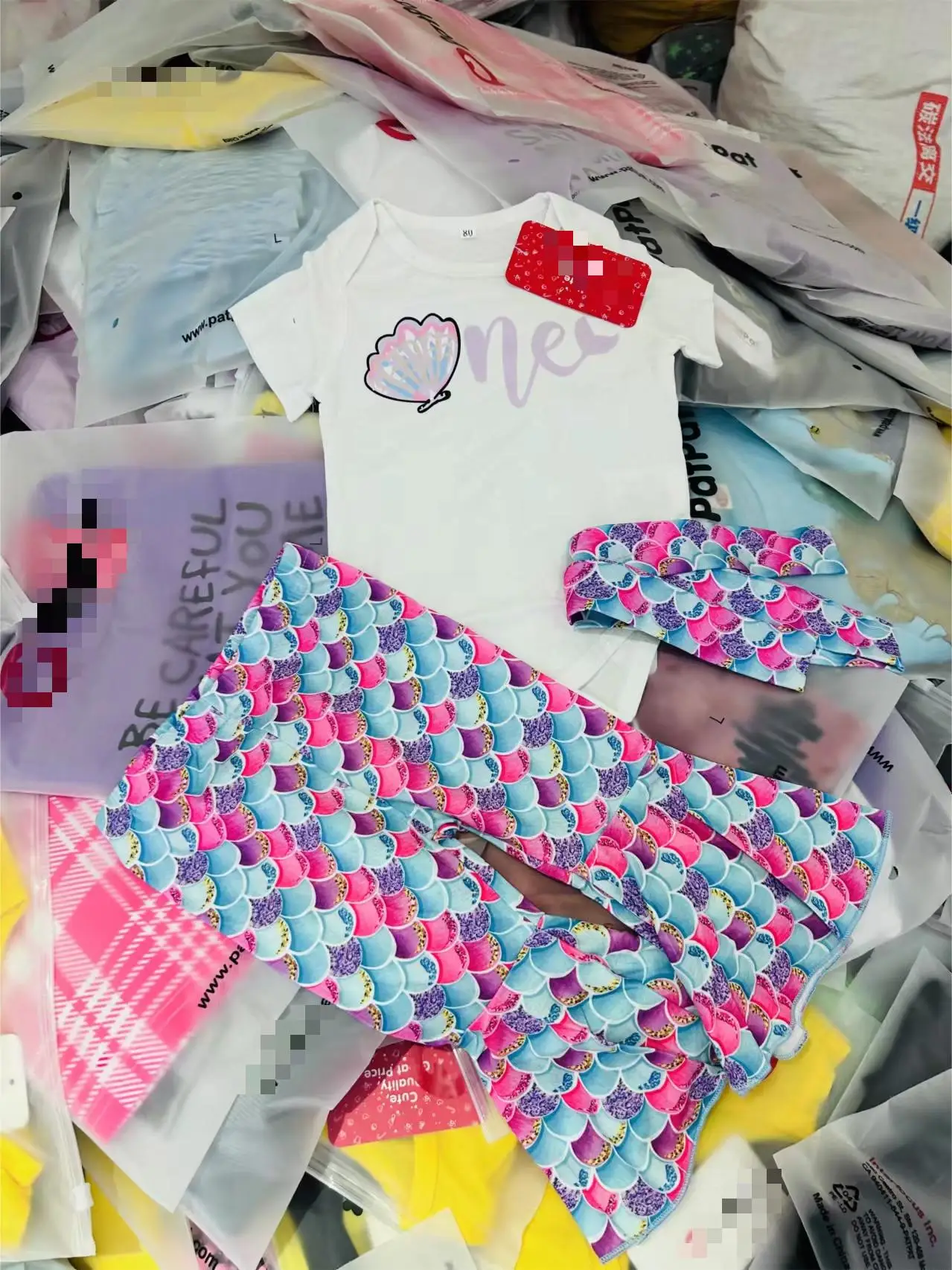 2024 Hly Wholesale stock  Kids Apparel For Summer Wear For 0~12 Year Old Girls Boys Children Mix Dress Pure Sets