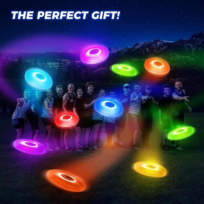 LED Flying Disc 20LED Ultimate Flying Saucer Waterproof Professional Ultimate Flying Disc 175g For Competitions Team Outdoor Toy