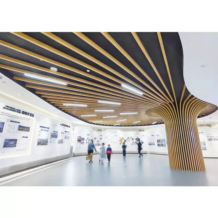 Wall Covering Panel Modern Metal Building Decoration Material Aluminum Curved Baffle Ceiling