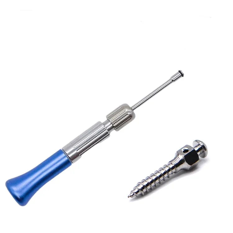 Ортодонтический металлический кронштейн с микроручкой для зубного импланта