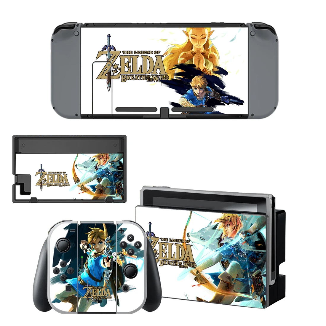 The Legend of Zelda Breath of the Wild Hyrule Warriors Age Of Calamity Skin Stickers For Nintendo Switch