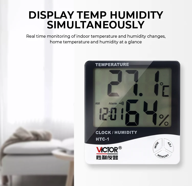 Manufacturer Digital Temperature Humidity LCD Thermometer Hygrometer
