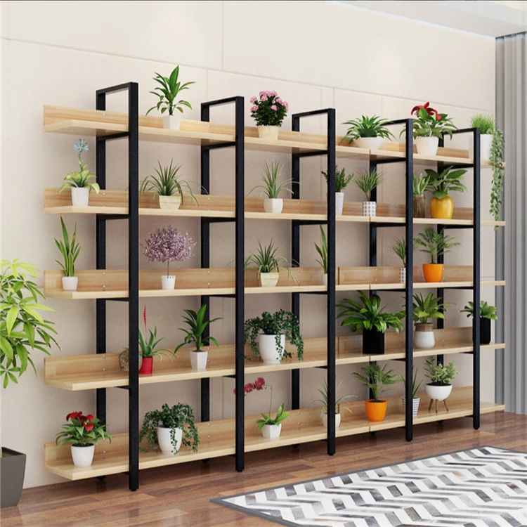 Flower shop display rack balcony wrought iron living room multi-layer shelf