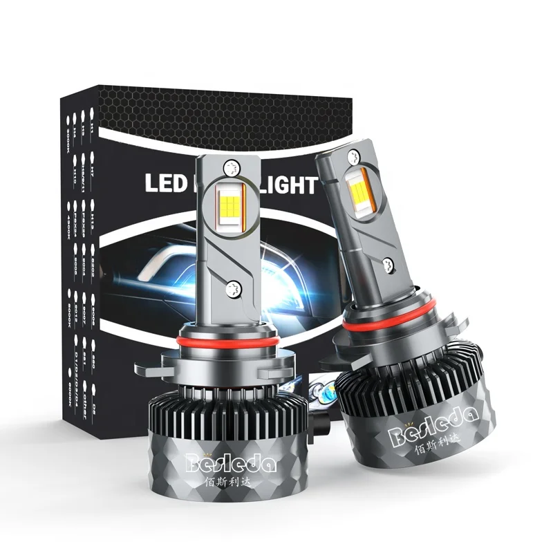 Upgraded HIR2 9012 Bulb 40000LM 300% Ultra-Bright Real 1:1 Size H1 6000K Cool White H7 Fog Light Quick Install No Adapter Needed
