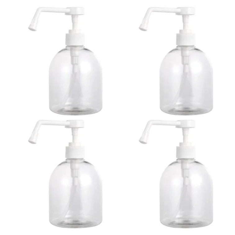 Soap Dispenser Bottles Plastic Clear Pump Refillable Empty Bottles for Liquid Soap Shampoo Lotions Hand Dispensers Kitchen