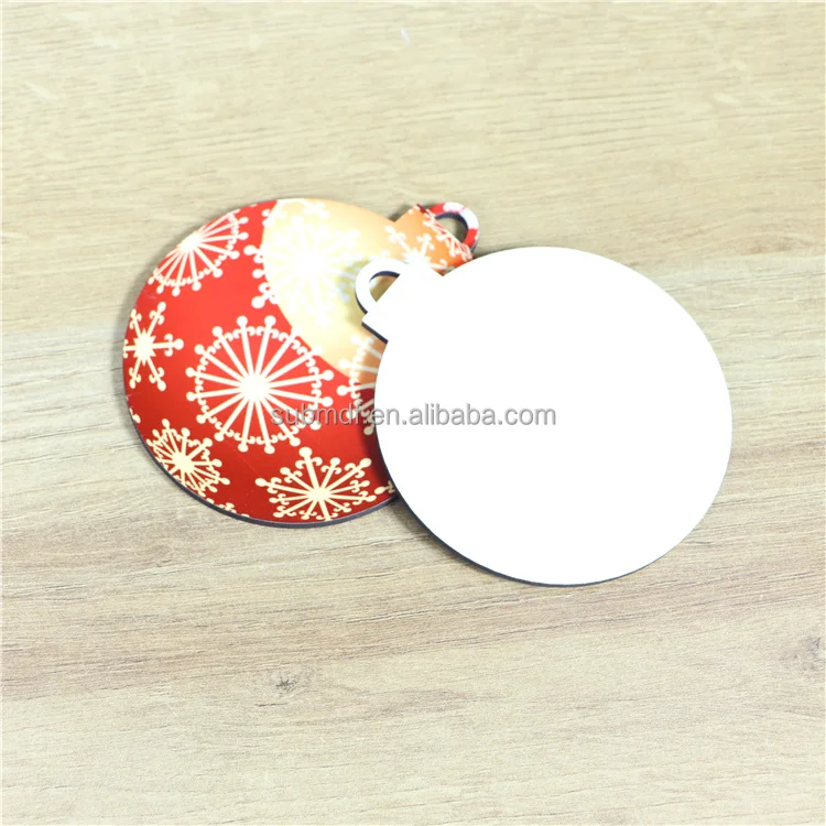 MDFSUB Holiday Decoration Sublimation Hanging Ornament Wooden Ornaments Blank Sublimation Mdf Christmas Ornament