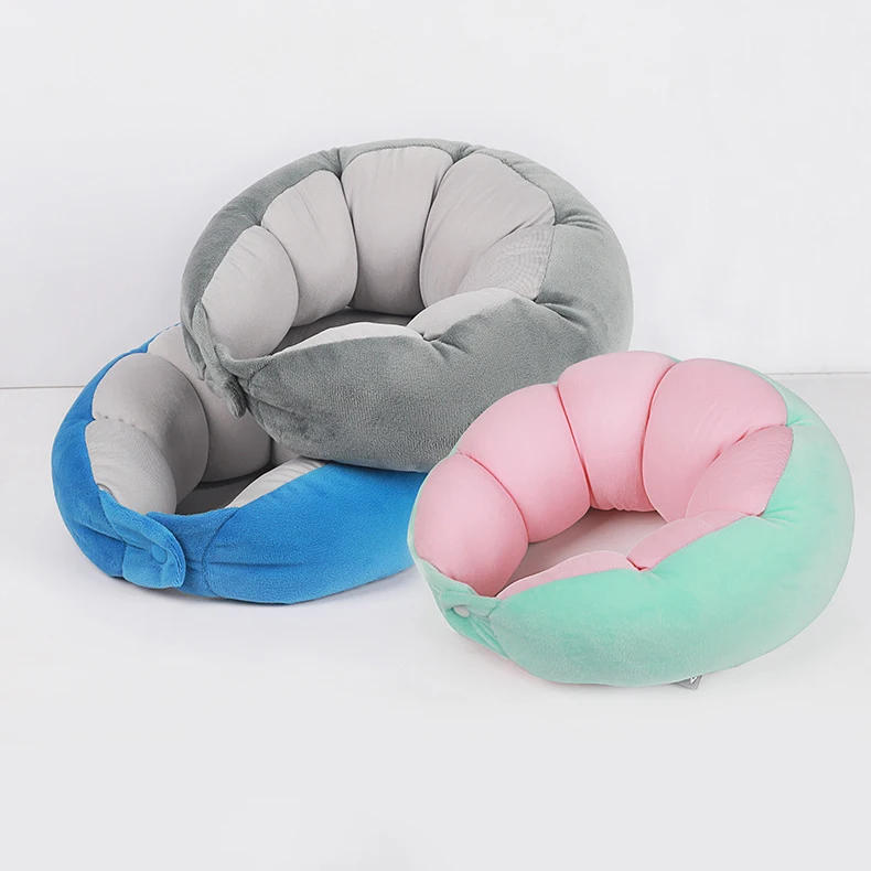 Traveling convenient to carry U-shaped Microparticle neck pillow