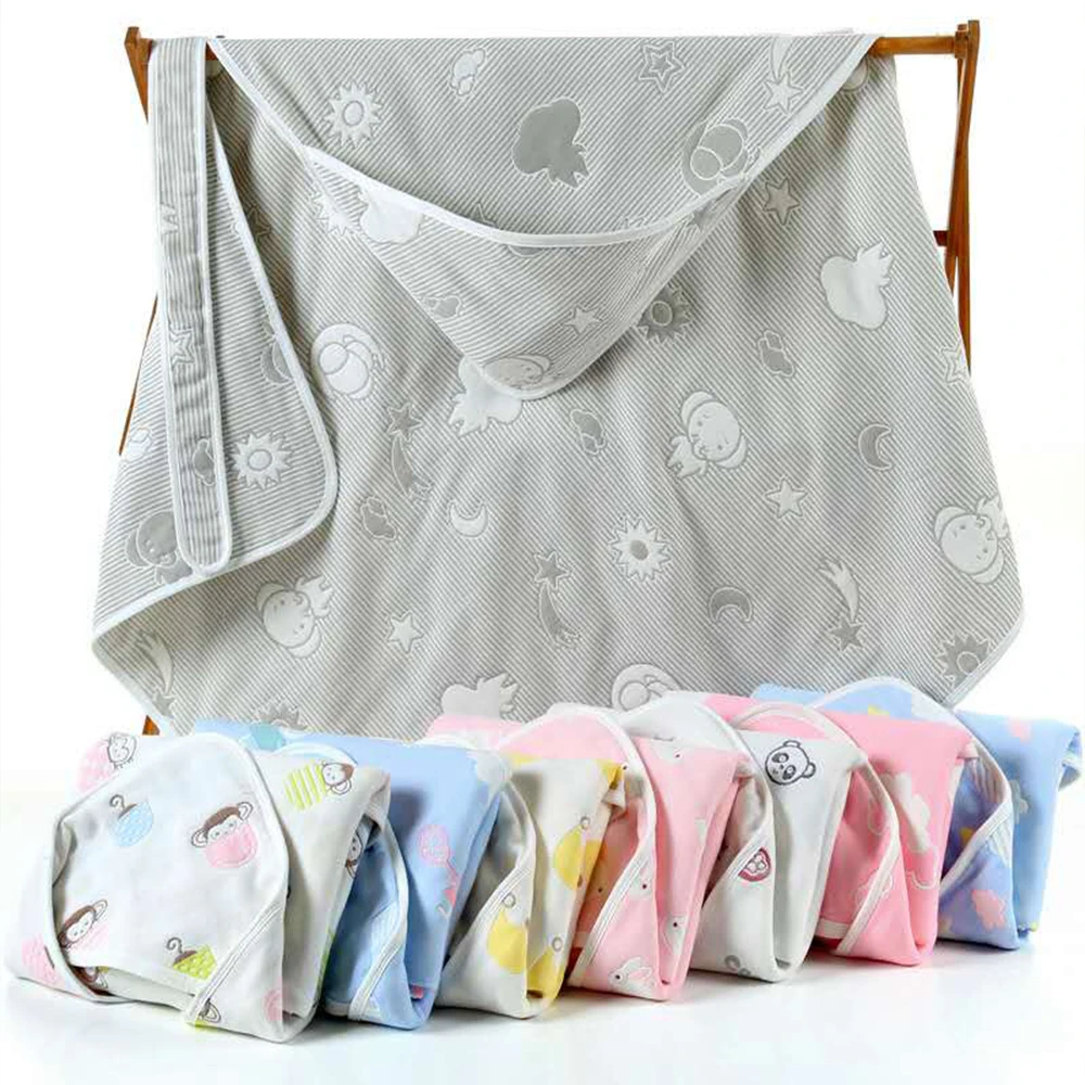 
Factory Wholesale Baby Hooded Towel Washcloth Set Baby Blanket Bath Towel 