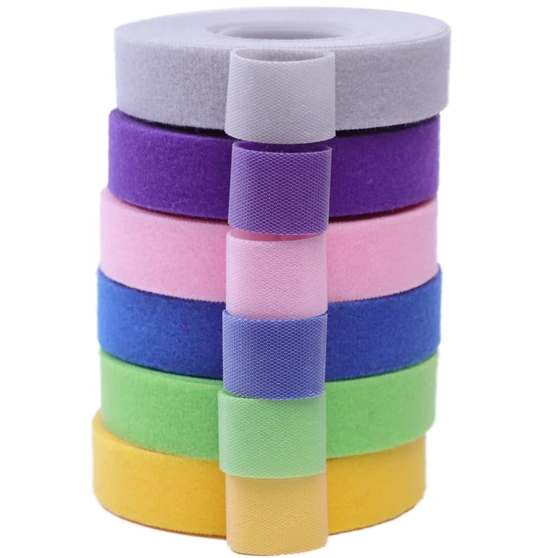 Customized Hook And Loop Patches Fastener Sewing Hook And Loop Nylon Fastener Tape Back To Back Self Adhesive Double Side